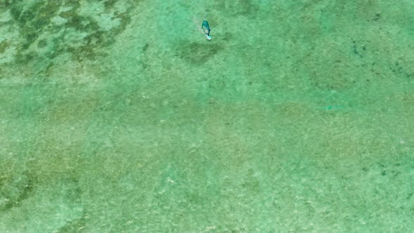 Windsurfer in the Blue Lagoon