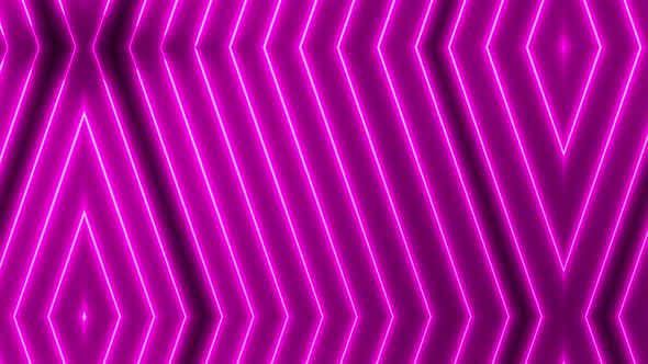 Purple color Neon light geometric glowing line animation. Vd 702