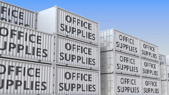 Cargo Containers with Office Supplies