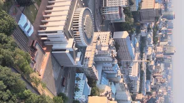 Vertical Video  Kyiv Ukraine Aerial View of the City