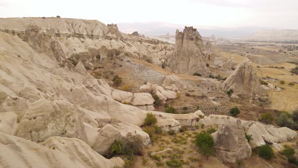 Cappadocia Landscape Aerial View. Turkey. Goreme National Park