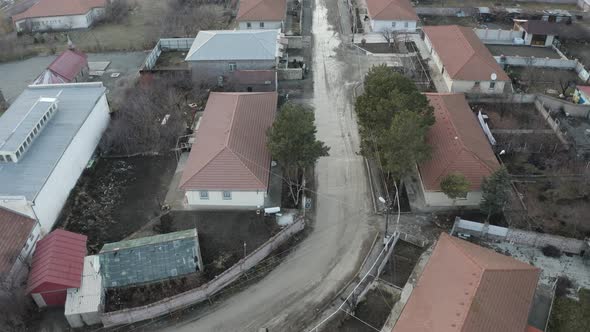  Aerial footage small village in Gyumri.