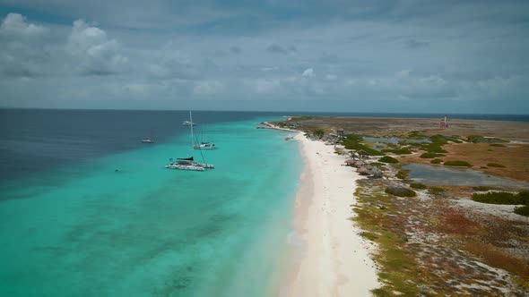 Small Curacao Island Famous for Daytrips and Snorkling Tours on the White Beaches and Blue Clear