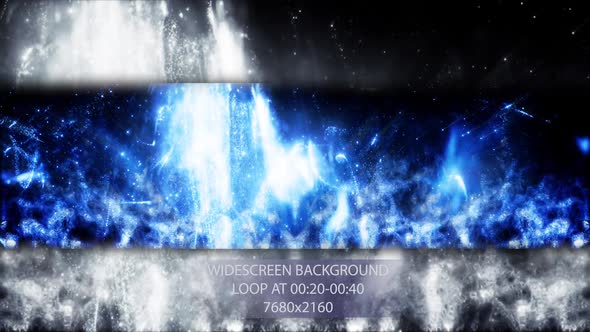 Epic Cold Blue Space Particles Background