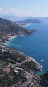 Sea Near the Coast  Aerial View of the Coastal Seascape