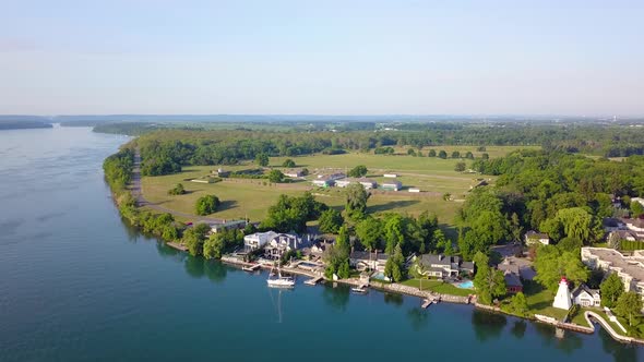 Aerial view of the Niagara-on-the-Lake waterfront