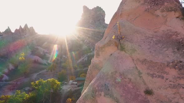 View To Goreme Valley Under Sunlight.