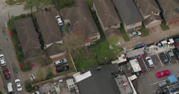 Birds eye view of the Historic Freedman Town in Houston, Texas