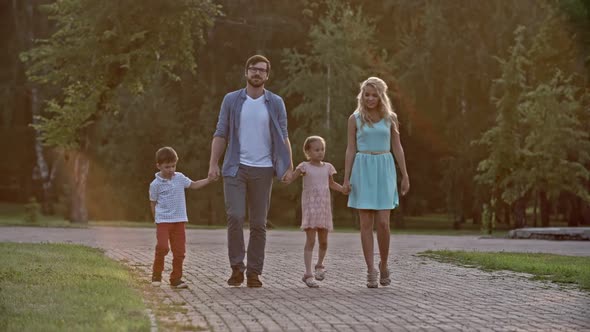 Family walking together alt