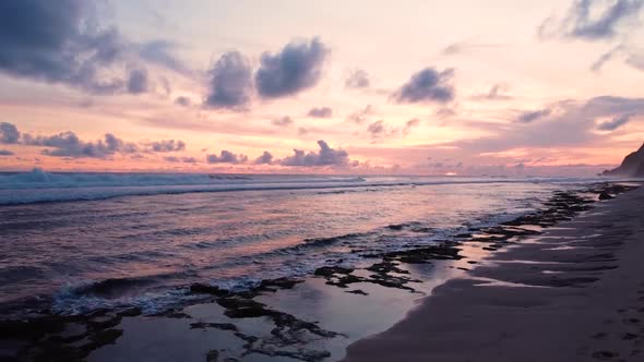 FULLHD Sunset Bali Hidden Beach Aerial