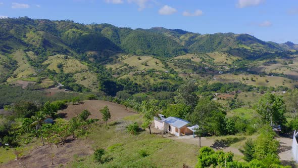 Fertile farm land on banks of the Bao River, Santiago, Dominican Republic