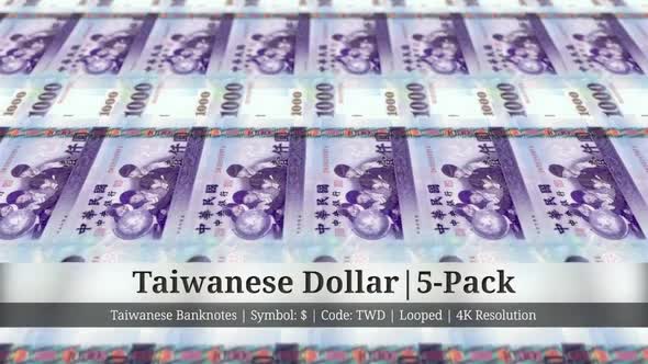 Taiwanese Dollar | Taiwan Currency - 5 Pack | 4K Resolution | Looped