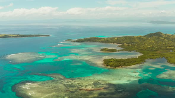 Seascape with Tropical Islands and Turquoise Water