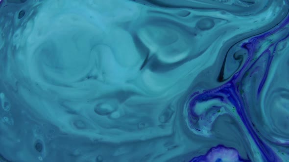 Abstract Fluid Ink Marbel Color Swirling Chemical Reaction Paint Background Texture