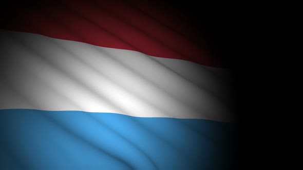 Luxembourg Flag Blowing in Wind