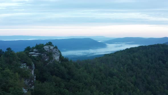 Big Schloss and Trout Run Valley - Virginia - Dawn - Aerial