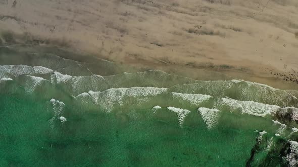 Abstract Wave Sea Beach on Top View