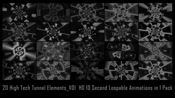 High Tech Tunnel Elements  Gray V01 alt