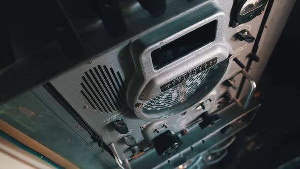 Antique Radio ReceiverTransmitter From Wartime Submarine Analog Control Panel