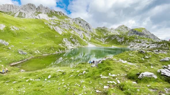 Mountain Lakes Along Italian Alps Laghi D'Olbe