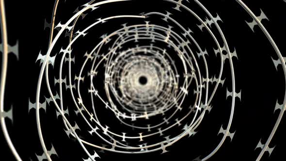 Computer Generated Background with Barbed Wire