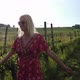 Woman Walking in Vineyards of Hallau - VideoHive Item for Sale