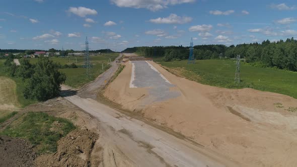 Highway Construction Aerial View