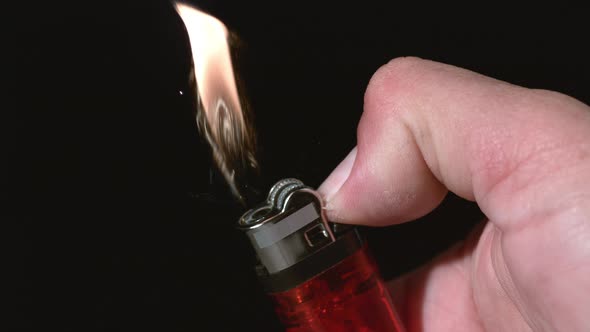 Lighter igniting in super slow motion (1000 fps), shot on Phantom Flex 4K alt