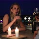 Young Beautiful Couple Having Romantic Dinner on Rooftop - VideoHive Item for Sale