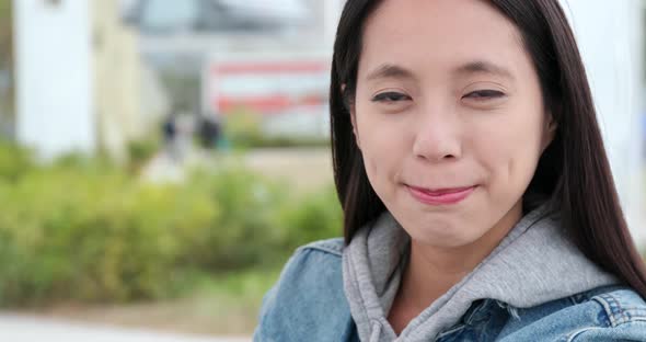 Asian Woman smile to camera