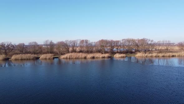 Lake Under Blue Cloudy Sky Aero