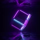 Glass Cube With Neon Tubes Loop - VideoHive Item for Sale