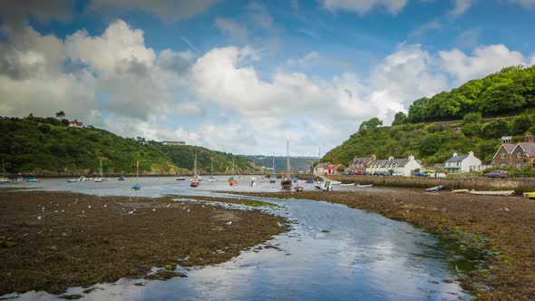 Fishguard port harbour fishing boats coast sea wales