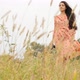Beautiful Girl Walks in the Field - VideoHive Item for Sale