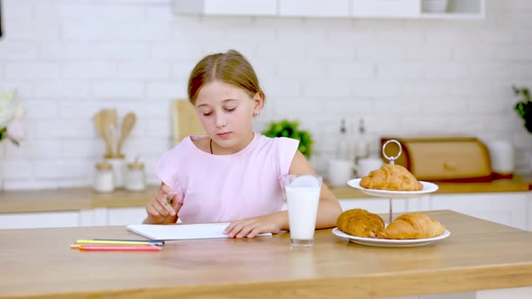 Girl Drinking Milk