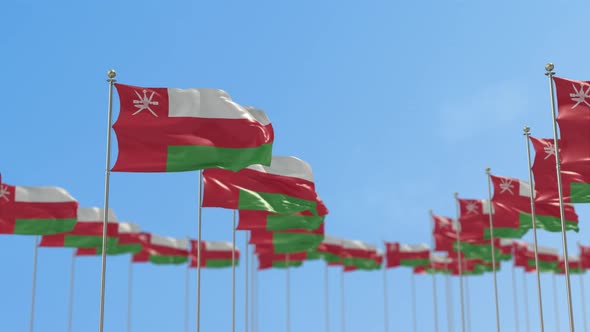 Oman Row Of Flags Animation
