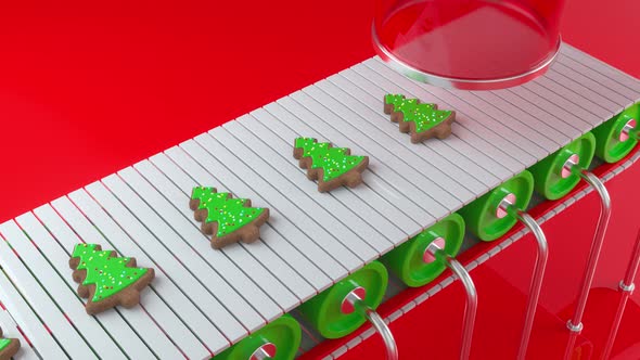 Christmas cookies in the form of Christmas trees