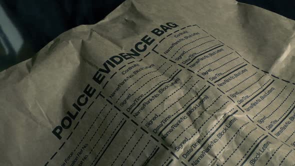 Forensics Evidence Bag At Police Station