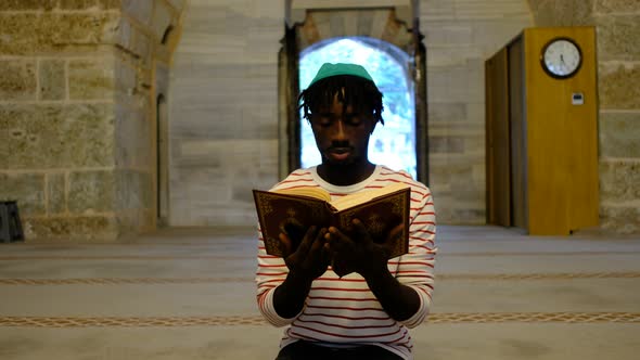 African Muslim Man African Man Reading Koran