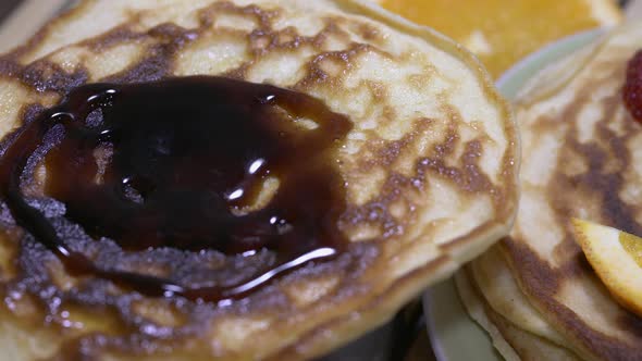 Rotating pancake with smile 
