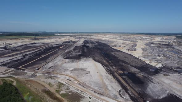 Opencast lignite mine in the Rhenish lignite mining area in Germany