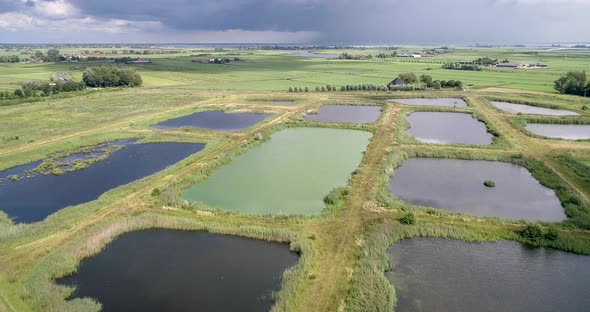 Aerial view of nature reserve Volgermeerpolder