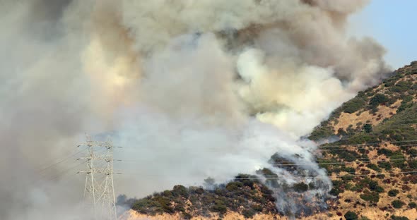 Simi Fire. Devastating Wildfire in the Simi Hills and Southeastern Simi Valley, in California