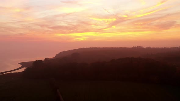 Landmark and the Sky during Sunrise, Denmark