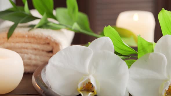 Spa background. Massage, oriental therapy, wellbeing and meditation concept.