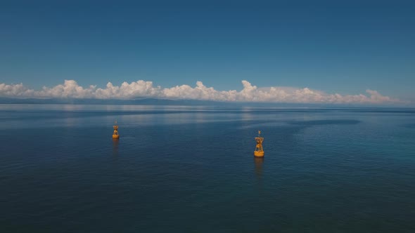 Navigational Buoy in the Sea.