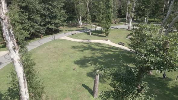 Flying over Musicians Park in Shekvetili. Georgia