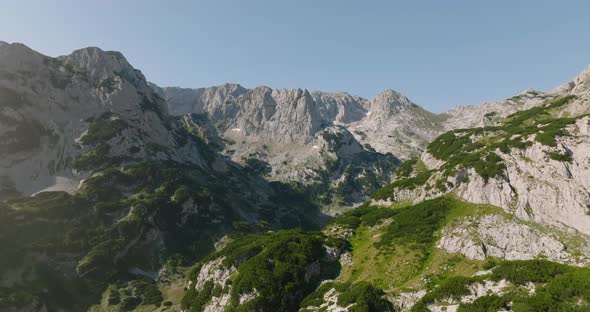 durmitor mountain range aerial view