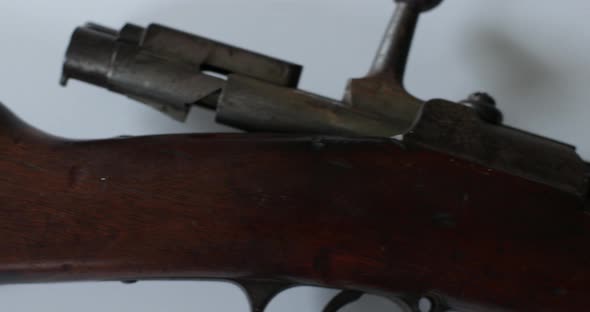 Old antique German military rifle