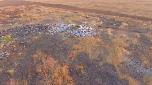 Field Littered With Garbage